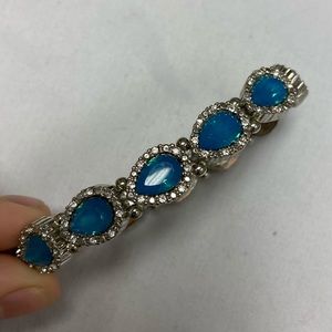 BOGO FREE; silver and blue bracelet